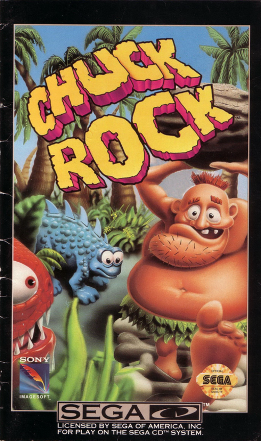 Chuck Rock (USA) Sega CD Game Cover